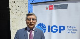 Volcán Sabancaya en alerta amarilla Hernando Tavera, jefe del IGP - FOTO UMA